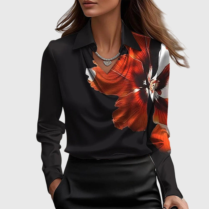 AINSLEY | Draped Neck Blouse