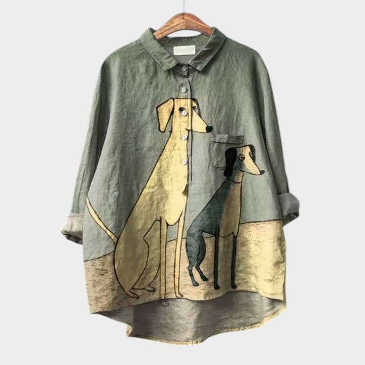 ARIANA |  Artistic Button-Up Shirt