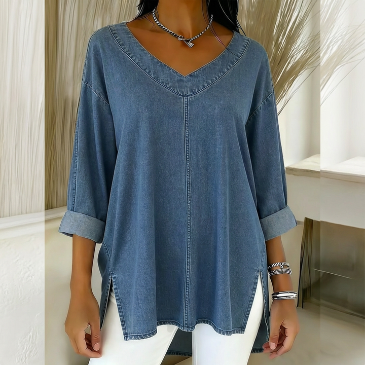 Cora | Stylish Denim Top