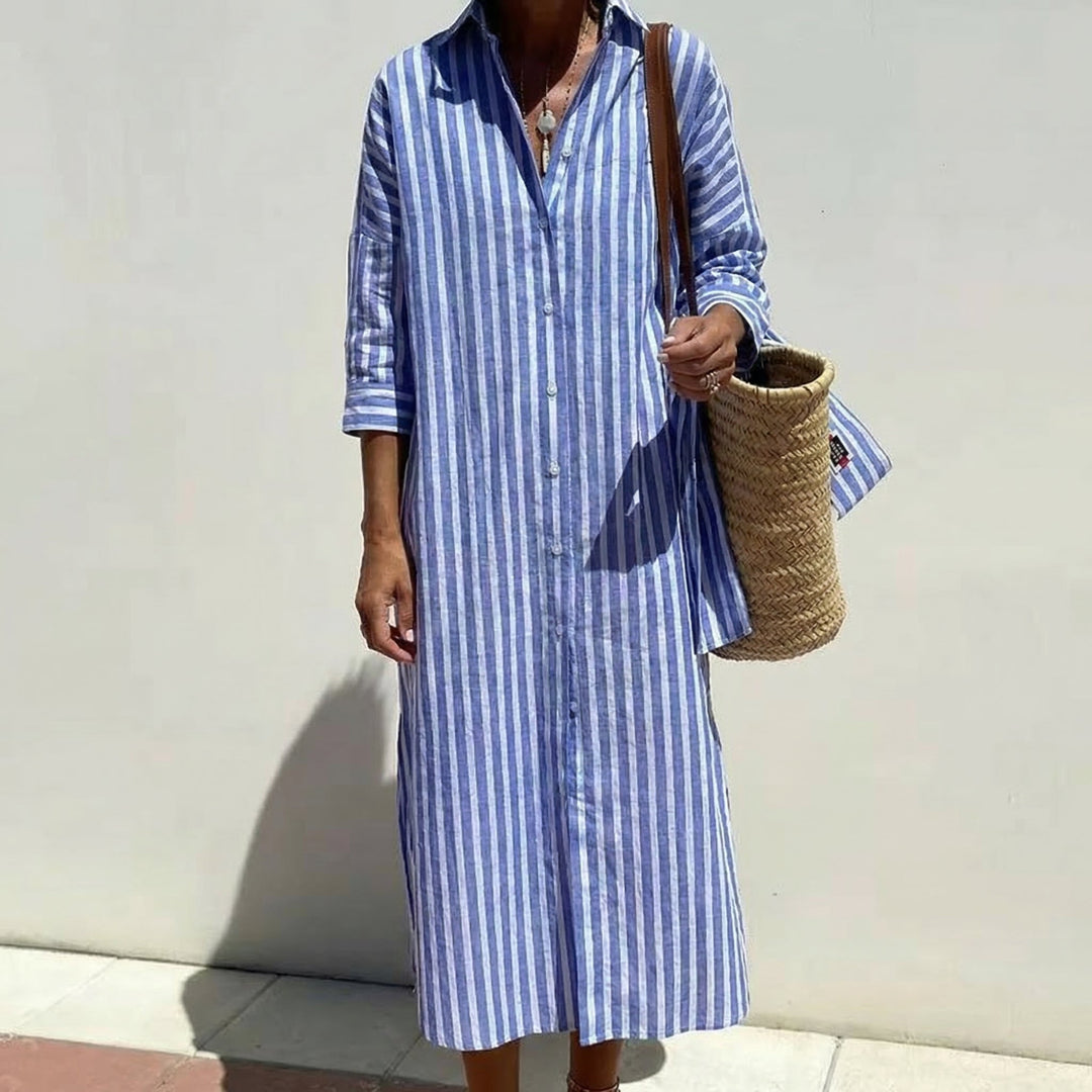 Maya | Striped Shirt Dress