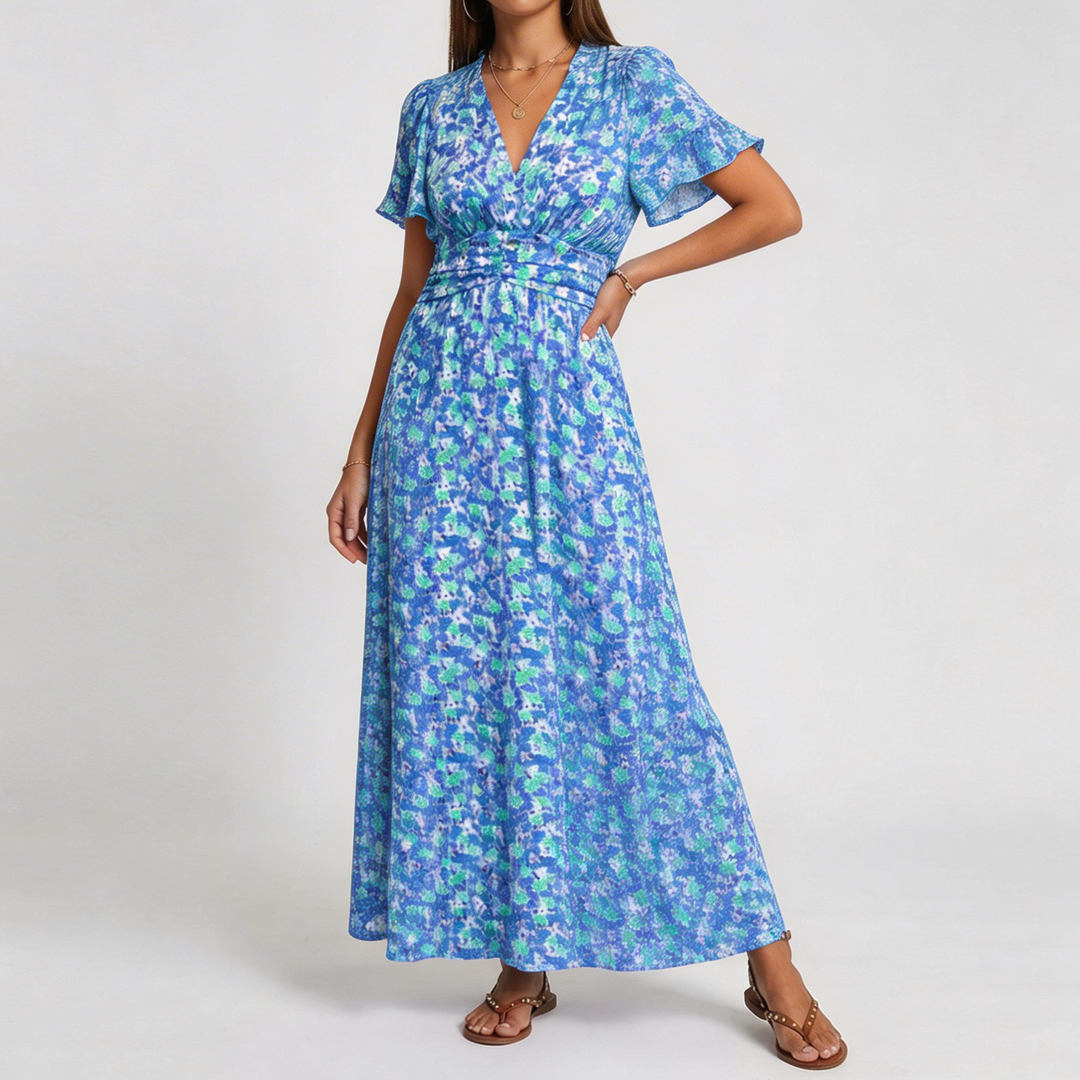 Quinn | Flattering Printed Maxi Dress