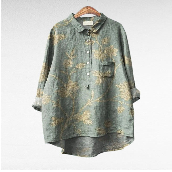 The Jovienne Button-Front Blouse