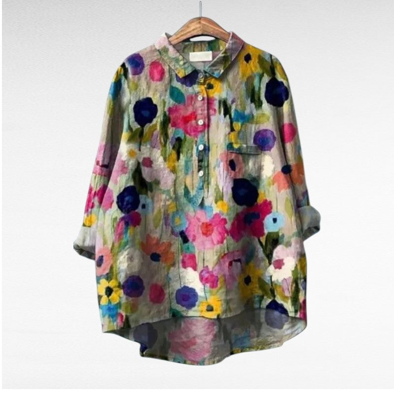 The Jovienne Button-Front Blouse
