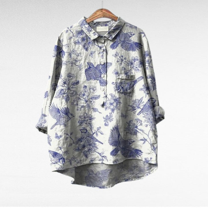 The Jovienne Button-Front Blouse