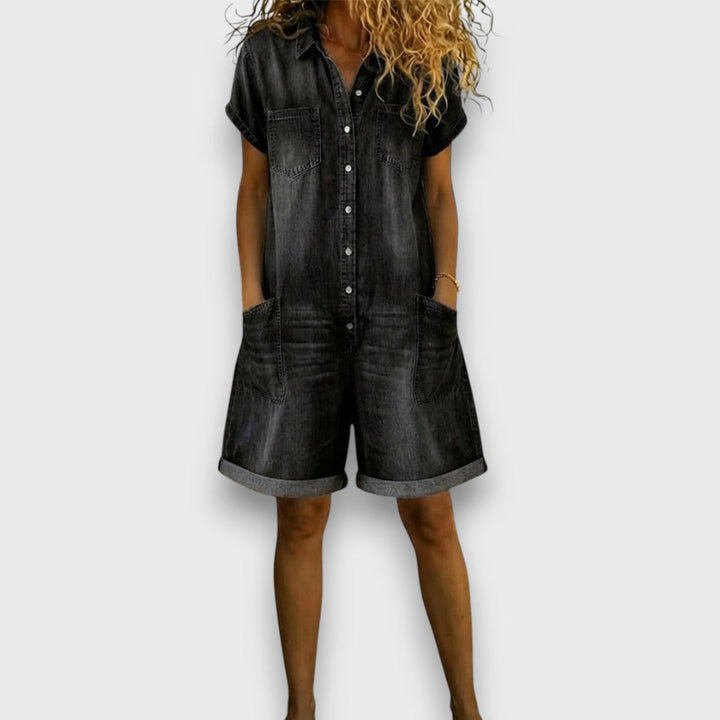 Sophie | Relaxed Vintage Short Overalls
