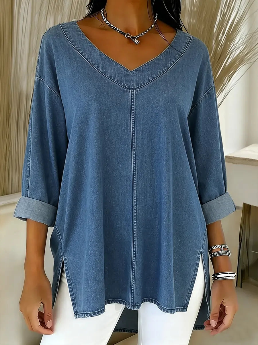 Cora | Stylish Denim Top